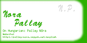nora pallay business card